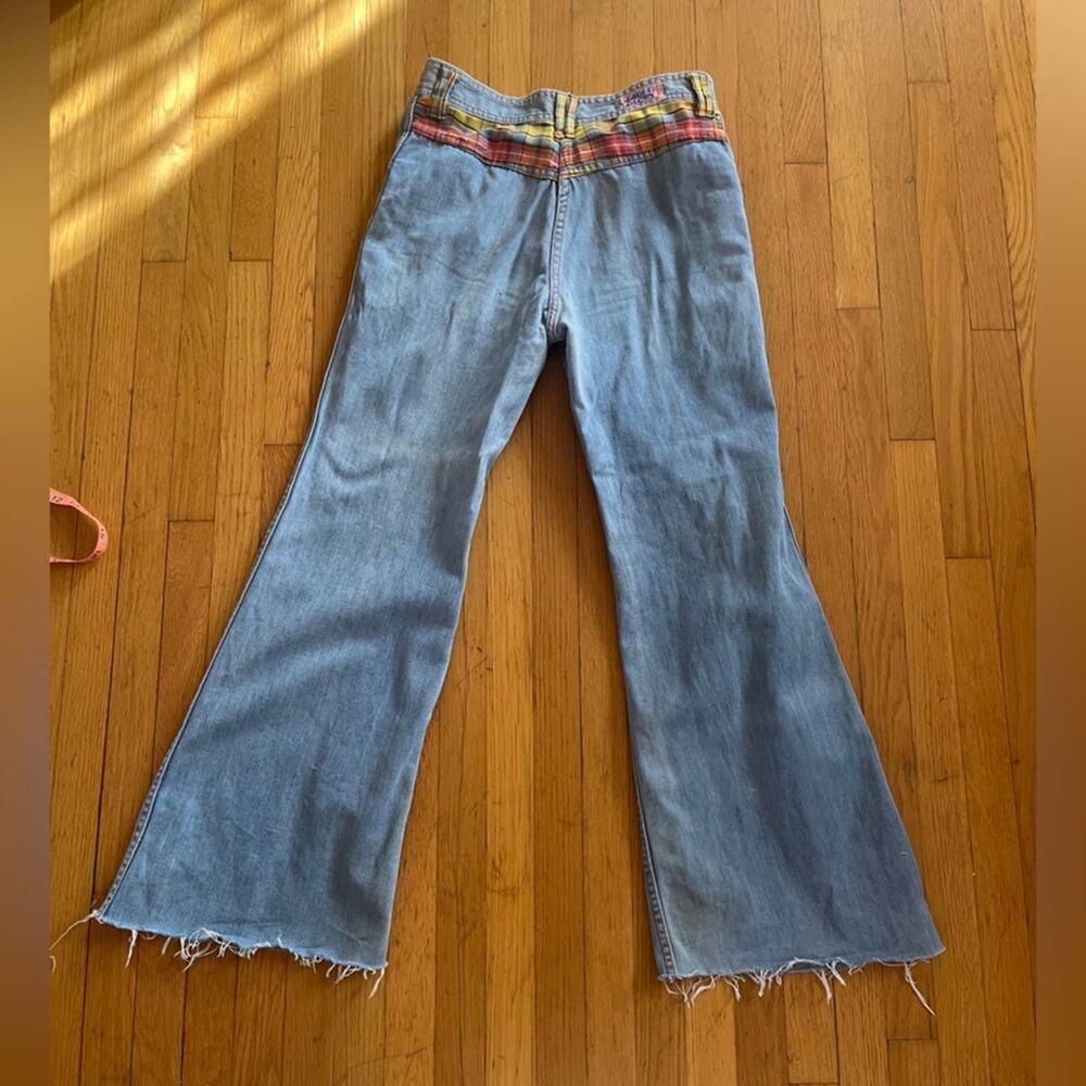70s Vintage Faded Glory Light Wash Bell Bottoms W… - image 5
